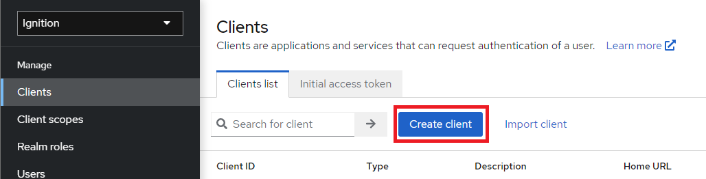 Create client