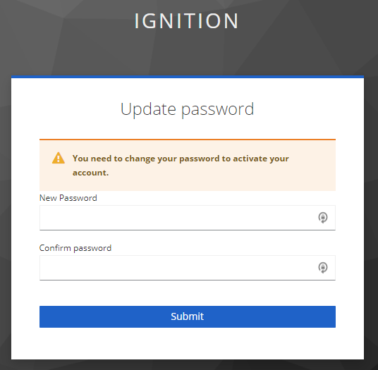 Update password